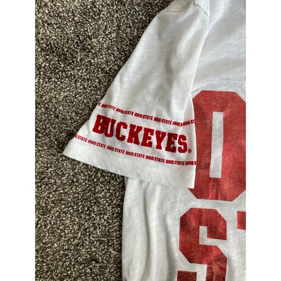 Victoria’s Secret PINK Ohio State Buckeyes V-Neck Tee Shirt Size Small - Picture 3 of 7